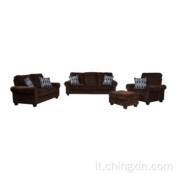Set di divani 1 + 2 + 3 Set di divani in tessuto Mobili per divani da soggiorno